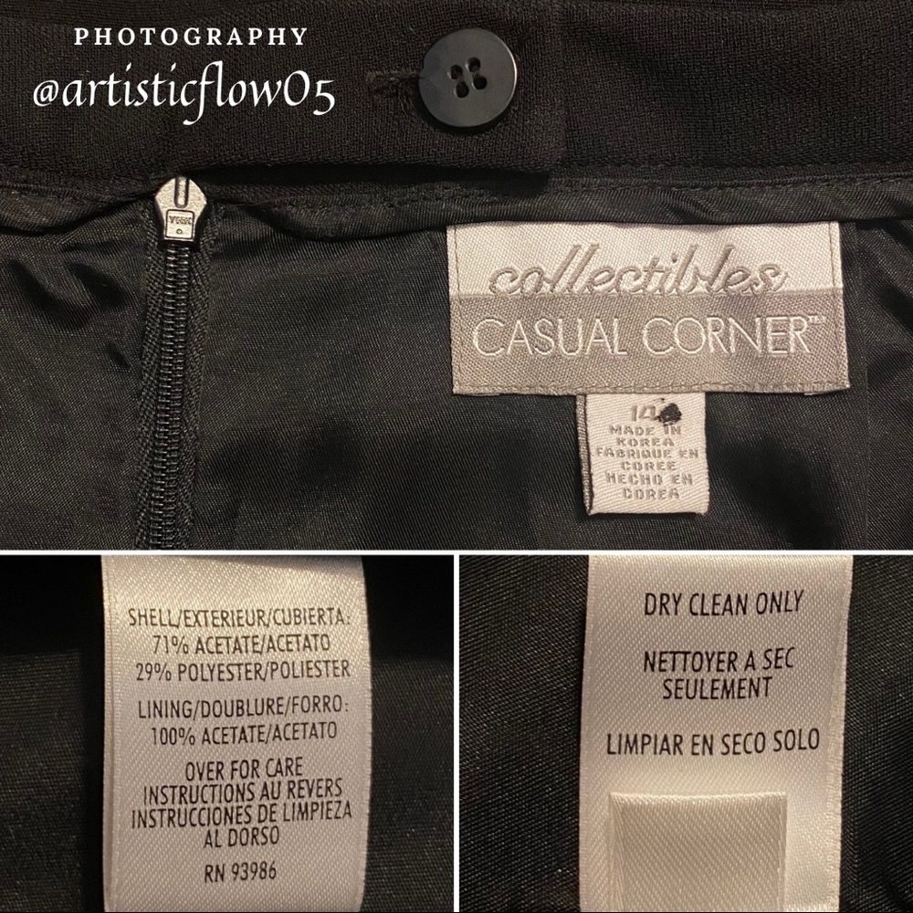 Casual Corner Lined Long Black Pencil Skirt NWOT - Picture 4 of 5